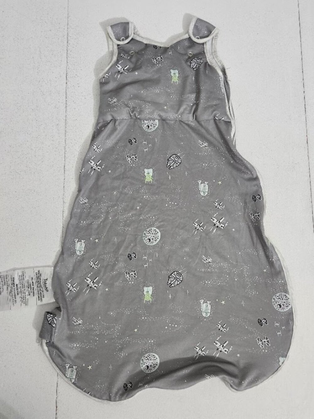 Star Wars Comfy Zip Baby Sleep Sack Size S 27" Gray Wearable Blanket Space Yoda